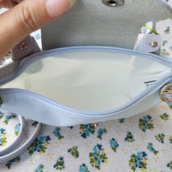 Longchamp Le Pliage Green Mini Pouch Taro Purple - Picture 6 of 6